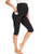 BBHoping Women's Maternity Leggings Over The Belly Pregnancy Yoga Pants Capri Workout Leggings with Pockets Black