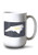 Lantern Press North Carolina Home State White on Gray -15oz White Ceramic Mug-
