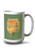 Lantern Press Saguaro National Park Arizona Contour Oil Painting National Park Series 113833 -15oz White Ceramic Mug-