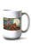 Lantern Press Sedona Arizona Snoopy Rock and Full Moon -15oz White Ceramic Mug-