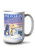 Lantern Press Alaska Polar Bear at Sunrise -15oz White Ceramic Mug-