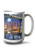 Lantern Press San Diego California Skyline at Night -15oz White Ceramic Mug-