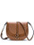 GLITZALL Crossbody Bags for WomenSmall Saddle Purse Satchel Bag Vegan Leather Shoulder Handbags Brown