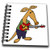 3D Rose Funny Aardvark Playing Red Guitar Art Mini Notepad
