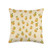 Floral Pattern Yellow Citrus Pattern Summer Lemons Throw Pillow 16x16 Multicolor