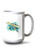 Lantern Press Sea Turtle Watercolor -15oz White Ceramic Mug-