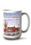 Lantern Press Arizona Route 66 Classic Car with Red Rocks 68415 -15oz White Ceramic Mug-