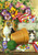 Toland Home Garden Little Bloomers 28 x 40 Inch Decorative Spring Summer Kitty Cat Pansy Flower Pot House Flag