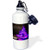 3dRose "Pretty Christmas Tree Merry Christmas in Purple With White Text" Sports Water Bottle 21 oz White