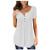 Women's Tops V Neck Soft T-Shirts Summer Flowy Sleeveless-Short Sleeve Tunic Button Up Casual Shirts Blouses