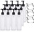 Clear Natural Large Refillable Plastic Squeeze Bottle with Black Lotion Pump Dispenser 8 oz - -12 Pack-  plus Labels