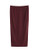 SheIn Women's Basic Plain Stretchy Ribbed Knit Split Full Length Skirt Burgundy Medium