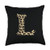 SqueakyRicardo Animal Print Leopard Cheetah Print Letter L Initial Rustic Monogram Gift Throw Pillow 18x18 Multicolor