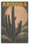 Lantern Press Arizona Cactus and Full Moon -10x15 Wood Wall Sign Wall Decor Ready to Hang-