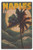 Lantern Press Naples Florida Palm and Moon -10x15 Wood Wall Sign Wall Decor Ready to Hang-