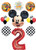 Mickey Mouse 2nd Birthday Party Supplies and Mickey Roadster Balloon Bouquet Decorations