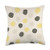 Toutware Beige Design With Lemon Yellow and Gray Dots Throw Pillow 18x18 Multicolor