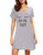 Erato Women's Nightgown Cotton Short Sleeve Nightshirts Nightwear Loungewear House Dress Sleep Shirts Nighty Sleepwear Grey