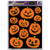 Jack-O-Lantern Glass - Window Clings 12in. x 17in. Sheet Pkg/12