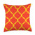 Grey  and  Gold Publishing Arabesque Pattern Bright Red  and  Yellow AEW312 Throw Pillow 18x18 Multicolor