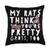 Pet Rat Gift Apparel Pet Rat Pretty Gross Funny Mouse Owner Gift Throw Pillow 18x18 Multicolor