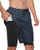 FEDTOSING Men's 2 in 1 Running Shorts Quick Dry Gym Athletic Training Workout Shorts with Phone Pocket -Navy Blue S-