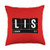 Airport Code Flip Board Tees LIS Lisbon Portela Portugal Travel Souvenir White Text Throw Pillow 18x18 Multicolor