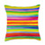 Blisss Vintage Red Green Yellow Pink Lines Throw Pillow 18x18 Multicolor
