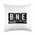 Airport Code Flip Board Tees BNE Brisbane Australia Travel Souvenir White Text Throw Pillow 18x18 Multicolor