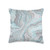 Abstract Art Paint Brush Pattern Decorative Gift Retro Liquid Swirl Abstract Gray Turquoise and with Pattern Throw Pillow 16x16 Multicolor