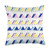 Blisss Abstract Yellow Pink Blue Triangles Design Throw Pillow 18x18 Multicolor