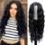 30 inch Long Wavy Wigs for Black Women Middle Part Long Curly Wave Hair Natural Black Body Wave Wig Natural Looking Heat Resistant Synthetic Full Wigs for Daily Party Cosplay Costumes?30"1B- 30 inch Long Wavy Wigs for Black Women Middle Part Long Curly Wave Hair Natural Black Body Wave Wig Natural Looking Heat Resistant Synthetic Full Wigs for Daily Party Cosplay Costumes?30"1B-