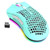 Wireless Rechargeable Gaming Mouse RGB Backlight Computer Mouse Shell Honeycomb Design Compatible with PC Mac Blue