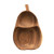 Creative Co-Op Acacia Wood Pear Shaped 2 Sections Bowl Brown