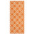 Custom Size Orange Moroccan Trellis Rubber Backed Non-Slip Hallway Stair Runner Rug 31in X 2ft