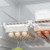 Refrigerator Eggs Storage Container Fridge Egg Holder Drawer Organizer Pull Out with Handle Fridge Shelf Holder Egg Tray -Fit 15 Eggs-