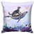 Antvinoler Funny Decor Throw Pillow Cover Case for Couch Sofa Home Bedroom Car Decoration Indoor-Outdoor 18x18 Inches Aqua