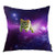 oFloral Throw Pillow Covers Gaxy Sky Purple Space Brown Kitten Kitty Animal Decorative Square Pillow Case 18"X18" Pillowcase Home Decor for Sofa Bedroom Livingroom