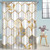 Abstract Marble Shower Curtain White Grey Marble Geometric Gold Leaf Fabric Shower Curtain Modern Luxury Texture Bathroom Curtains 72x72 Inches