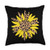 MindfulPhrases Sunflower Leopard Brown Vintage Cheetah Yellow Black Print Throw Pillow 18x18 Multicolor