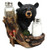 Ebros Whimsical Toadstool Black Bear In the Woods Salt And Pepper Shakers Holder Figurine Set 6.25"Tall Rustic Bear Cabin Decor
