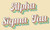 Alpha Sigma Tau - Sorority Letter Flag -Retro Design-