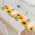 FMSHPON Vintage Sunflowers on Postcards Newspaper Table Runner Home Decor for Kitchen Dining Wedding Party Restaurant Table Linen Cloth for Office 16x72 Inch