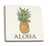 Lantern Press Aloha Pineapple Icon -Set of 4 Ceramic Coasters Cork-Backed Absorbent-