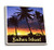 Lantern Press Balboa Island California Palms and Sunset -Set of 4 Ceramic Coasters Cork-Backed Absorbent-