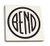 Lantern Press Bend Oregon Bend Logo -Set of 4 Ceramic Coasters Cork-Backed Absorbent-