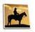 Lantern Press Cowboy and Sunset -Set of 4 Ceramic Coasters Cork-Backed Absorbent-