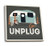 Lantern Press Go Unplug Retro Camper Contour 100812 -Set of 4 Ceramic Coasters Cork-Backed Absorbent-