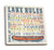 Lantern Press Lake Rules Rustic Typography 69449 -Set of 4 Ceramic Coasters Cork-Backed Absorbent-