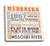 Lantern Press Nebraska Typography -Set of 4 Ceramic Coasters Cork-Backed Absorbent-